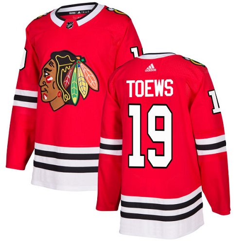 Herren Chicago Blackhawks Eishockey Trikot Jonathan Toews #19 Authentic Rot Heim